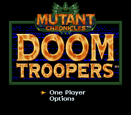 Doom Troopers (USA) Title Screen